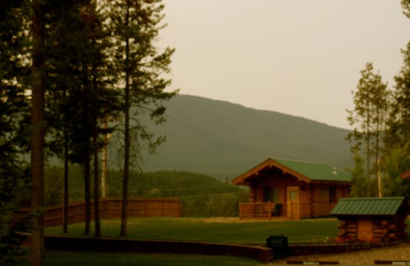 Cabin exterior at Silverwolf Log Chalet Resort.