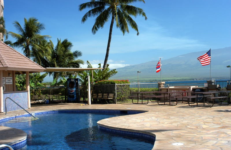 Outdoor pool at Island Sands Resort.