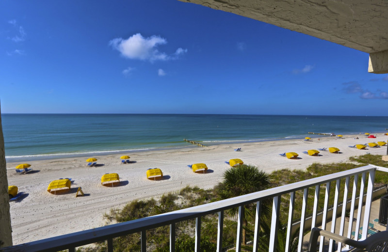 Guest balcony view at Shoreline Island Resort.