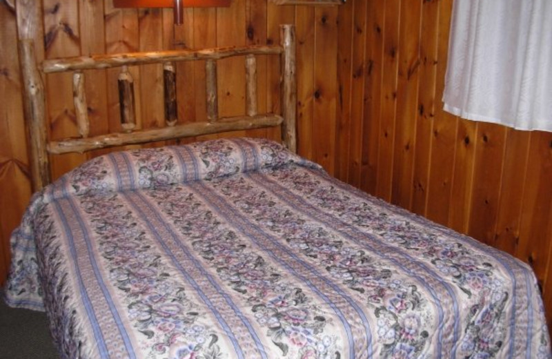 Guest bedroom at Diamond Cove Cottages.