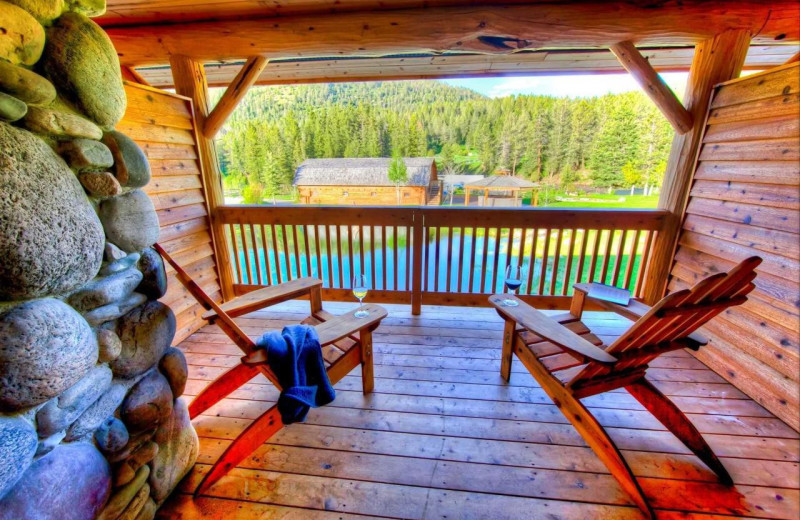 Guest room at Rainbow Ranch Lodge.