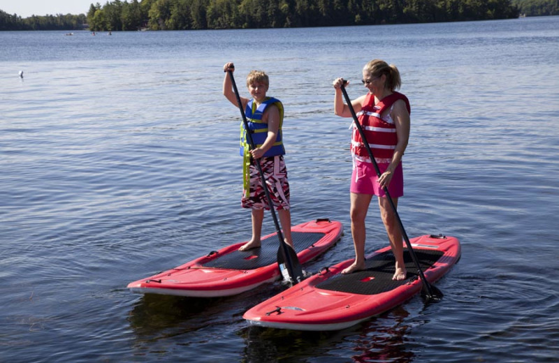 Paddle boarding at Severn Lodge.