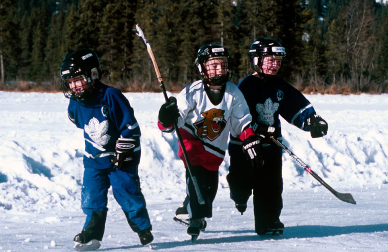 Hockey at Bear Cub Lodging.