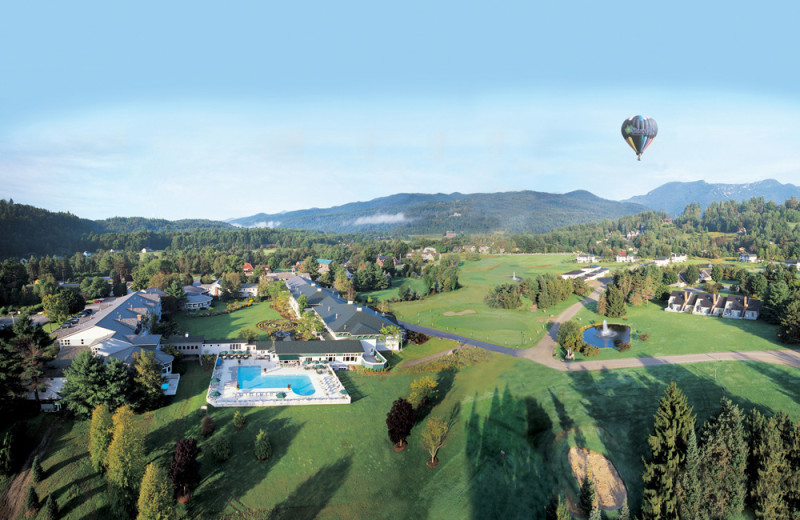 Aerial view of Stoweflake Mountain Resort & Spa.