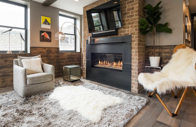 Rental living room at Natural Retreats Park City.