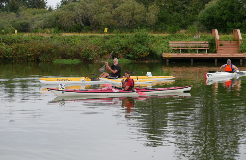 Kayaking at Oyhut Bay Seaside Village.