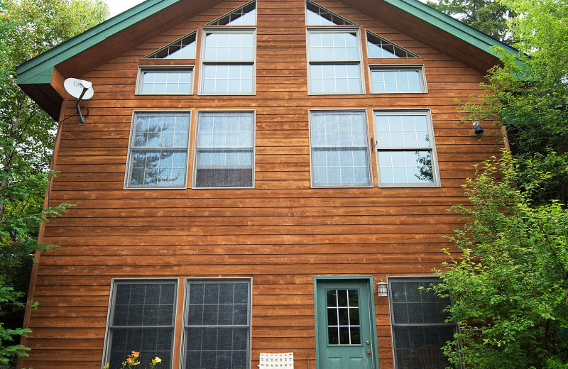 Cabin exterior at Skyport Lodge.