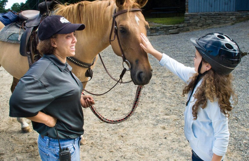 Horse riding at Cataloochee Ranch.