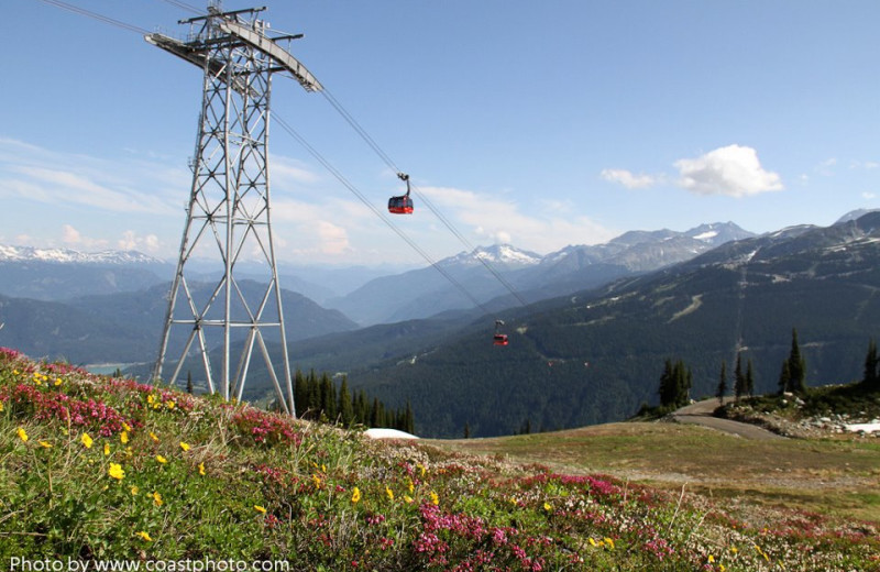 Ski lift at Whistler Blackcomb Mountains.