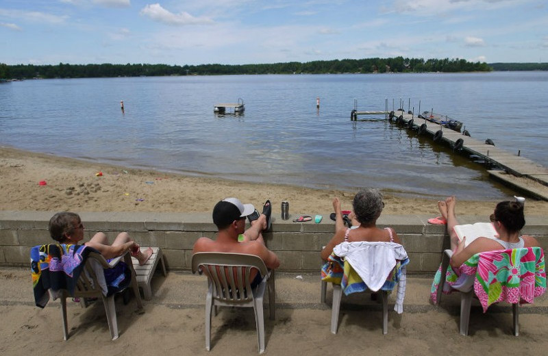 Beach view at Black Pine Beach Resort.