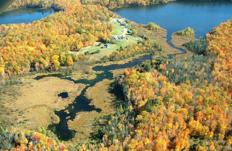 Aerial view of Flying Eagle Resort.