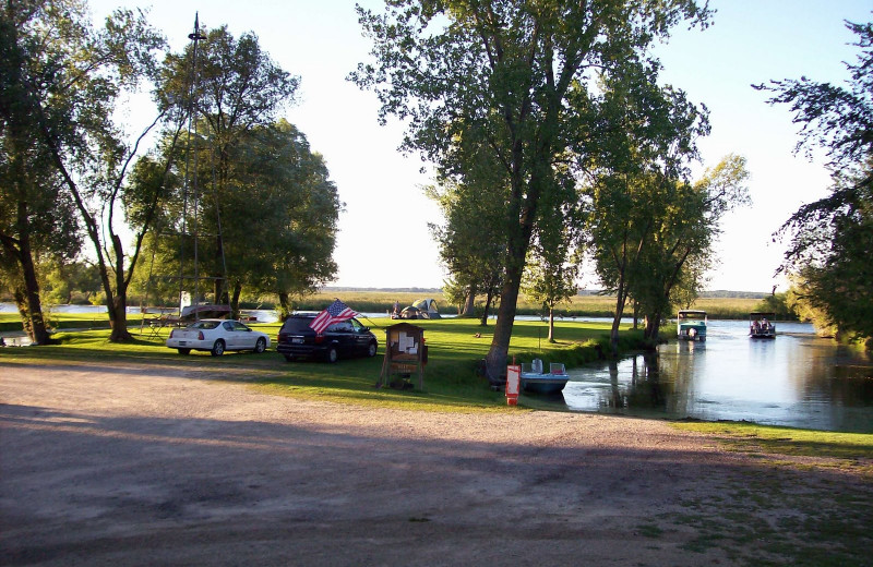 Exterior view of River's End Resort.