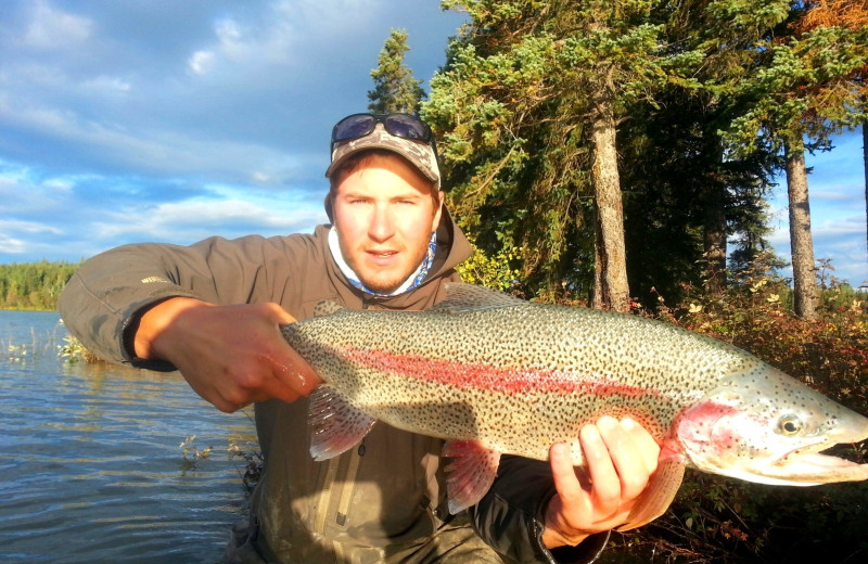 Fishing at Kenai River Drifter's Lodge.