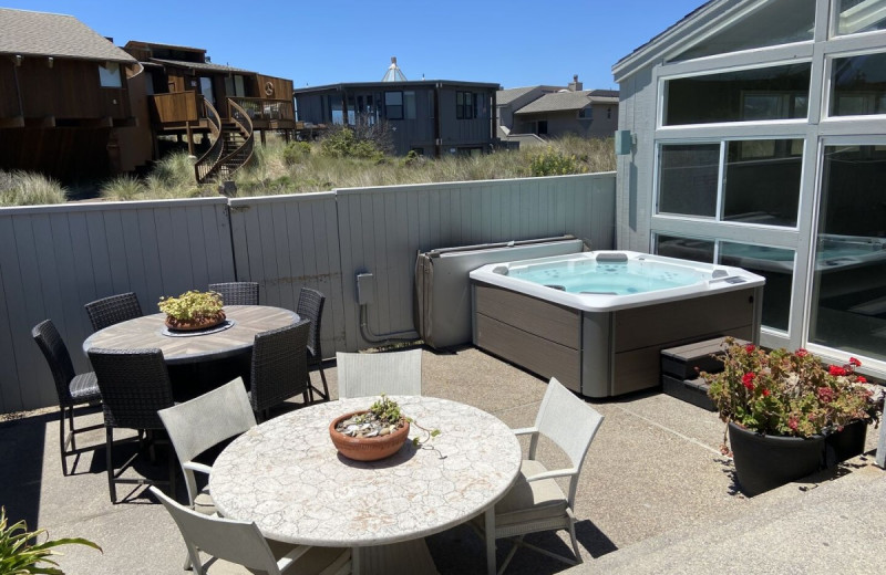 Rental patio at Pajaro Dunes on Monterey Bay At the Dunes.