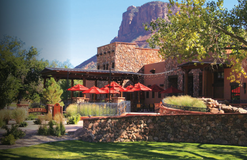 Resort With Patio Umbrellas at Gateway Canyons Resort 