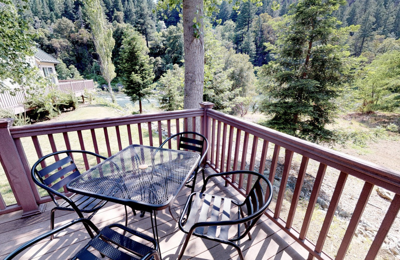 Cottage deck at Strawhouse Resorts.