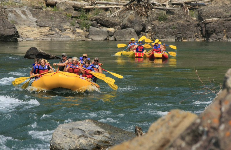 Rafting at The Lodge at Whitefish Lake.