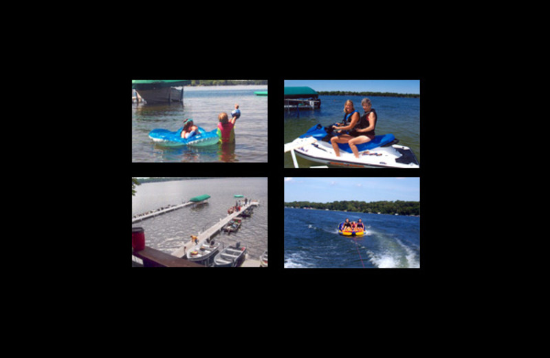 Lake activities at Shady Lawn Resort.