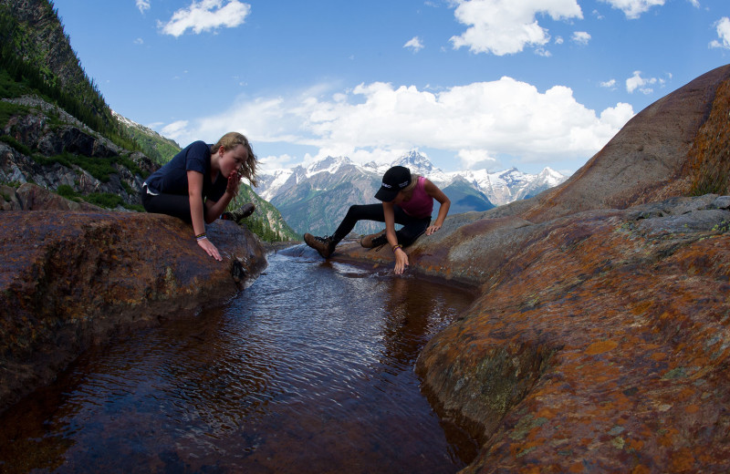 Mountain climbing at Cariboos Lodge.