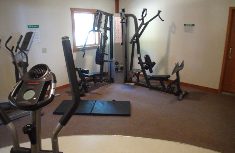 Fitness center at Acorn Hill Resort.