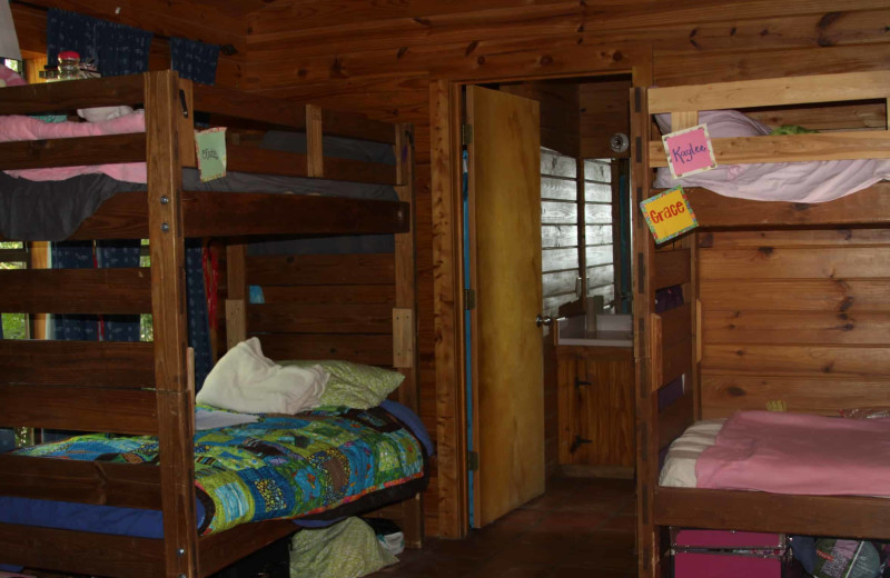 Camp bunk beds at Camp Balcones Spring.