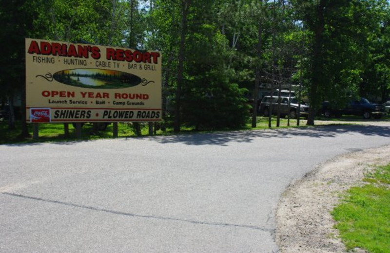 Entrance to Adrian's Resort.