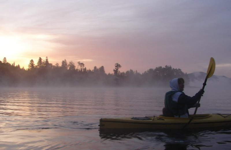 Kayaking at Cabins at Lopstick.