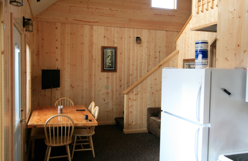 Cabin kitchen at Cozy Bay Resort.