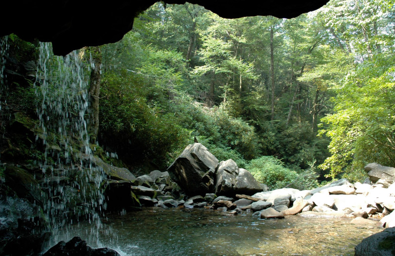 Waterfall at Chalet Village.