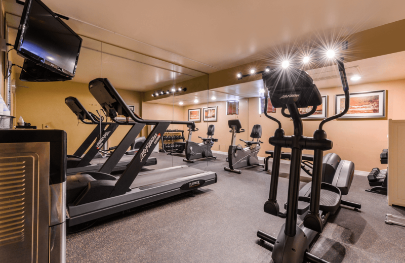 Fitness room at Best Western Plus King's Inn & Suites.