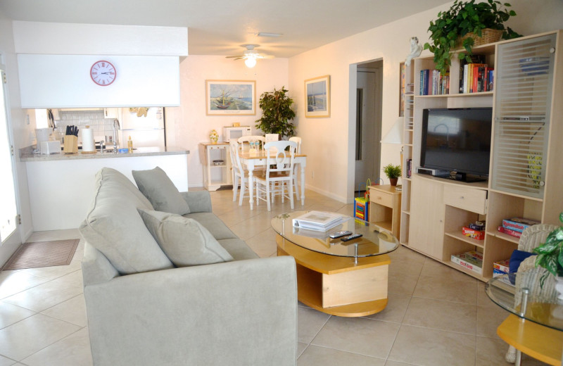 Cottage interior at Beach Vacation Rentals.