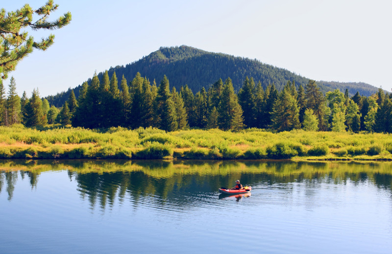 Kayaking at Jackson Hole Lodge.