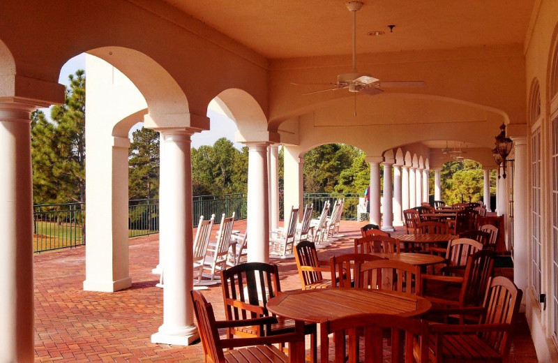 Porch view at Pinehurst Resort.