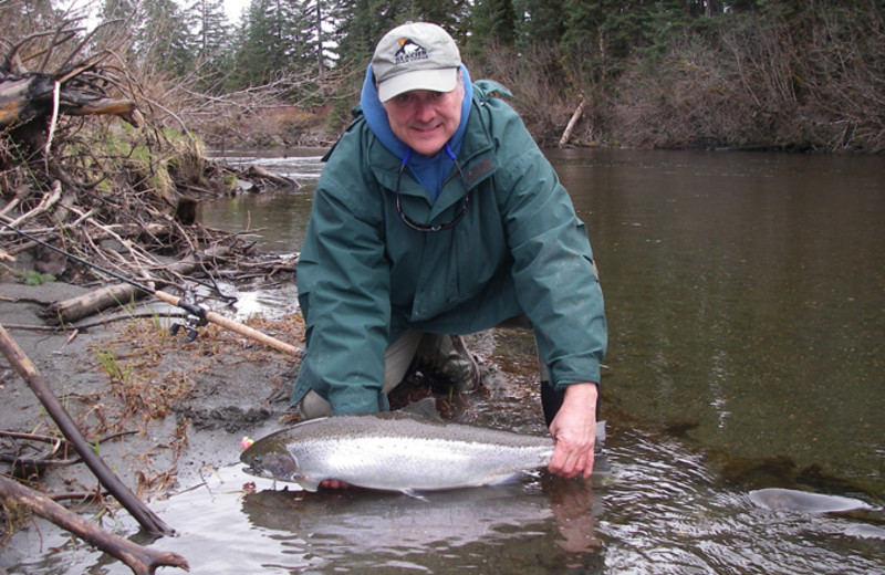 Fishing at Glacier Bear Lodge.