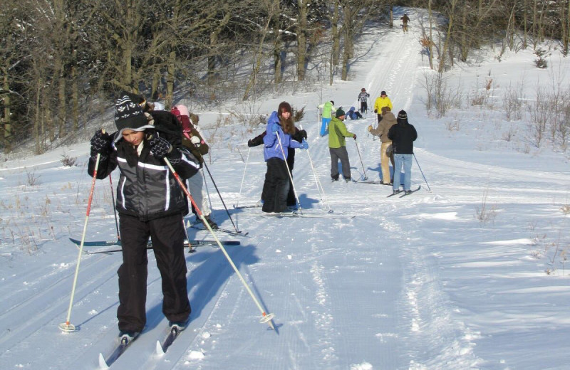 Cross country skiing at Spicer Green Lake Resort.