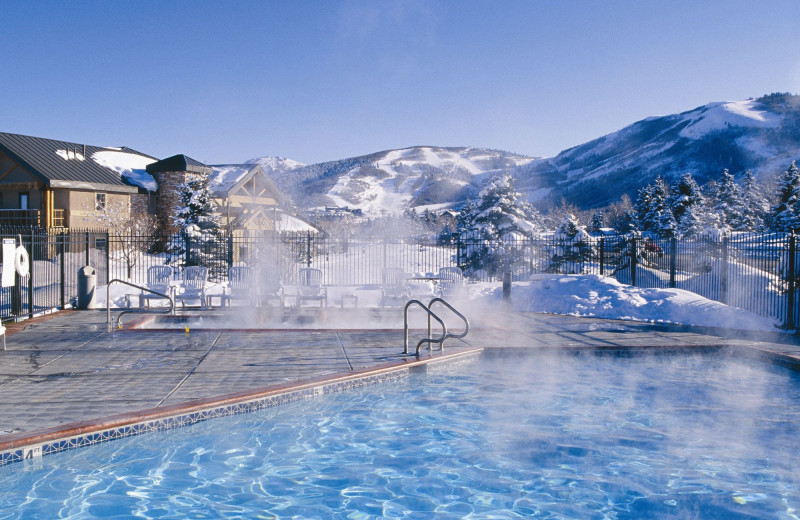 Outdoor pool at Park City Peaks Hotel.