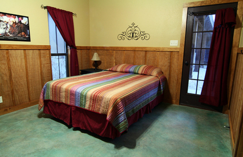 Lodge bedroom at Neal's Lodges.