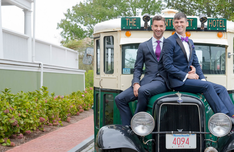 Wedding couple at The Nantucket Hotel and Resort.