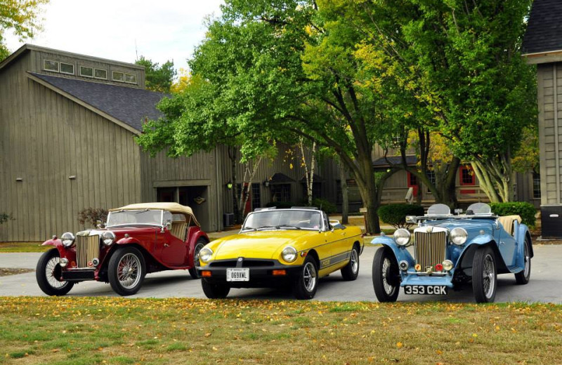 Old fashion cars at Sawmill Creek Resort.