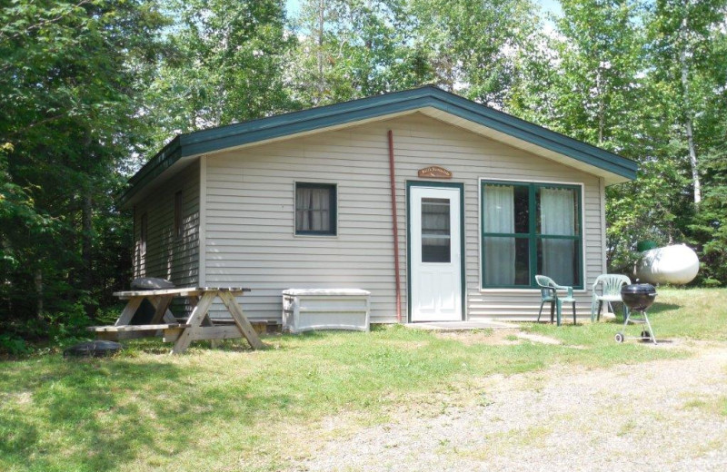 Cabin exterior at Double E Resort.