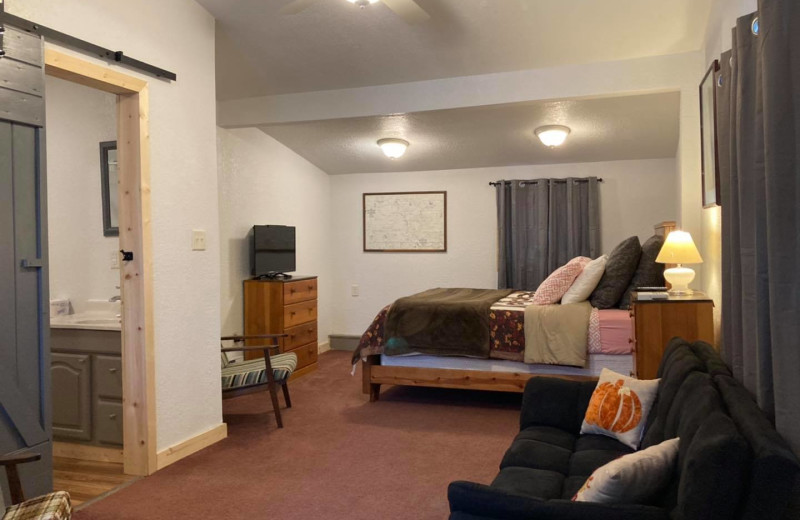 Guest room at Musky Joes Twin Pines Resort.