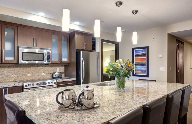 Guest kitchen at Sunrise Ridge Waterfront Resort.