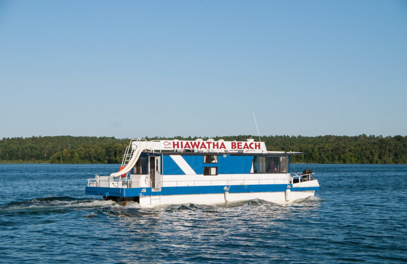 Houseboat at Hiawatha Beach Resort.