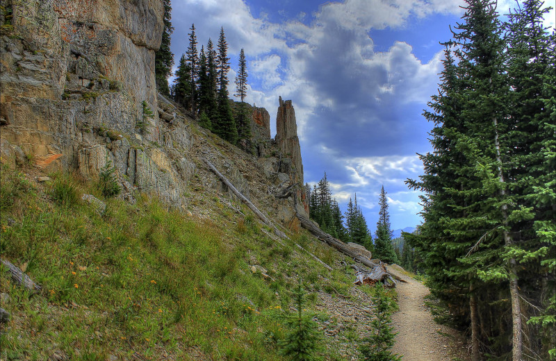 Hiking at Black Wolf Lodging.