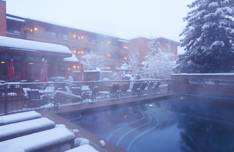 Relaxing in our pool and hot tubs