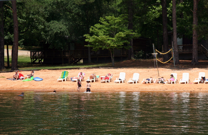 The beach at Highland Marina Resort.