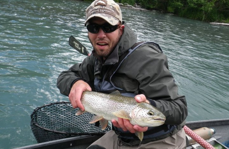 Fishing at Trail Lake Lodge.