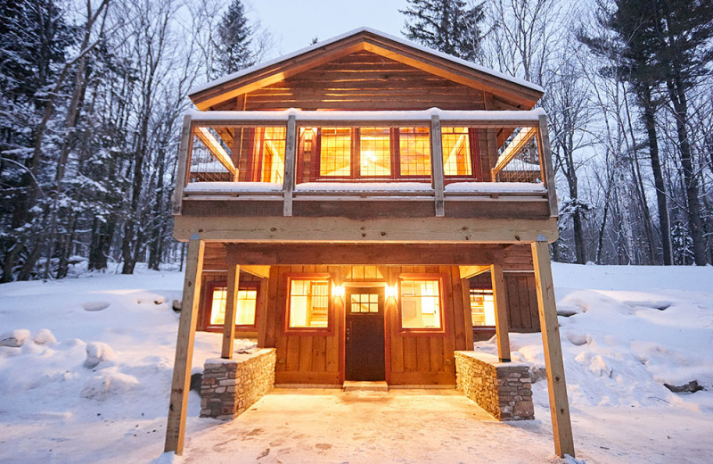 Cabin exterior at Johnny Seesaw's.