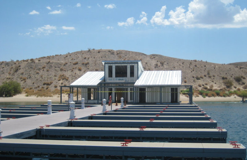 Docks at Cottonwood Cove Resort.