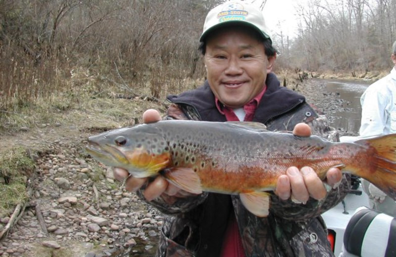 Fishing at Lindsey's Rainbow Resort.